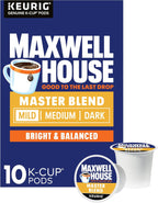Maxwell House Master Blend Mild Roast K-Cup Coffee Pods, 10 ct Box