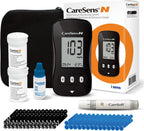 CareSens N Blood Glucose Monitor Kit with 100 Blood Sugar Test Strips, 100 Lancets, 1 Blood Glucose Meter, 1 Lancing Device, 1 Control Solution, Travel Case for Diabetes Testing for Personal Use