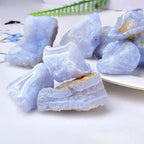 50-80g Natural Blue Chalcedony Agate Raw Stone Quartz Specimens