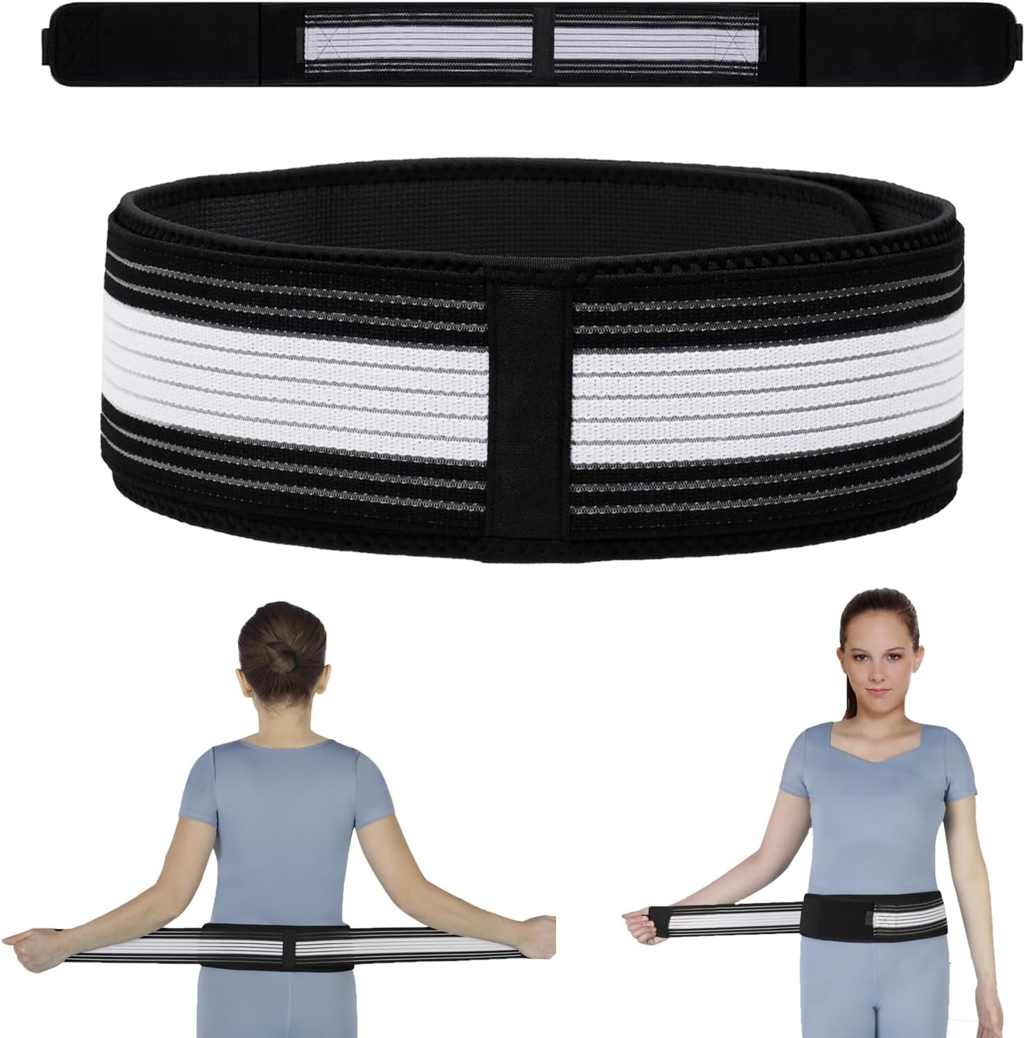 Waist Belt Sacroiliac Hip Belt, Lumbar Support Sciatica Pain Relief, Sacroiliac SI Joint - Lower Back Support Brace for Women and Men, Non-Slip and Adjustable & Breathable Back Pain Relief (Medium)
