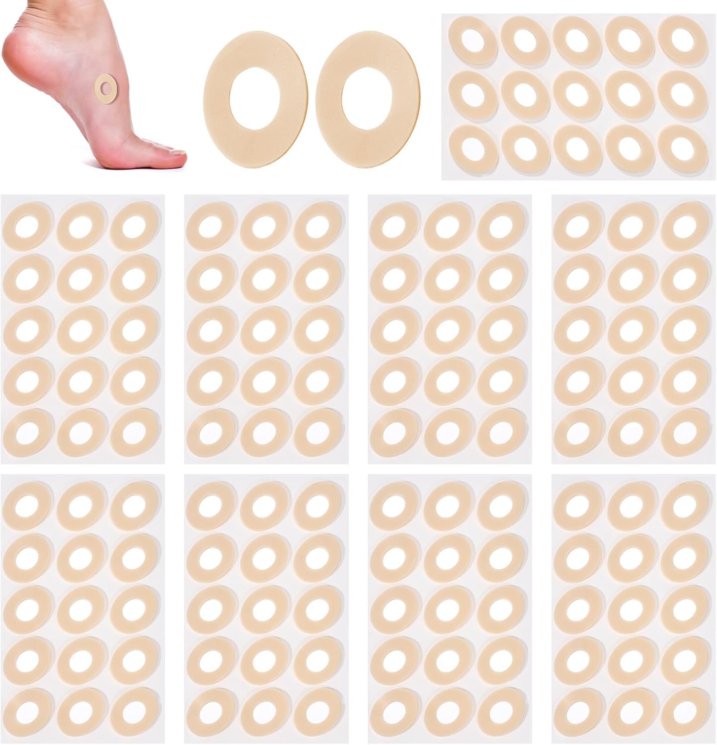 150 Pcs Corn Pads For Feet, Corn Cushions Self Adhesive Metatarsal Foot Pads, Soft Foot Care Cushions Bunion Pad Protectors Pressure And Friction From Shoes