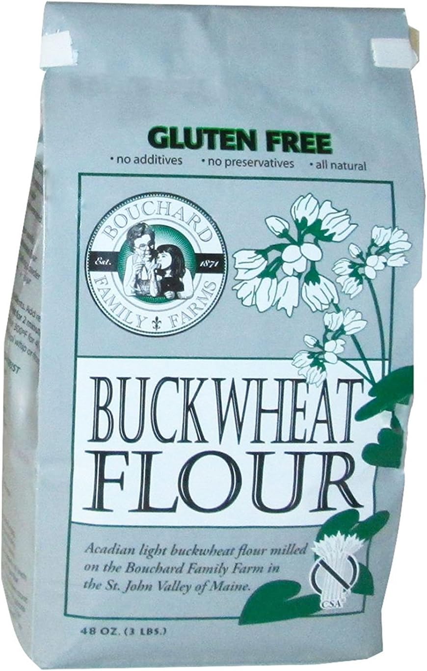 Bouchard Family Farms Gluten-Free and Kosher Acadian Light Buckwheat Flour, 3lb Bag