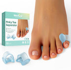 Welnove Pinky Toe Separator,Toe Spacer, Bunion Corrector for Women,Preventing Rubbing & Relieve Pressure, 12PCS, Blue