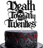 Death to My Twenties Cake Topper, Rip Twenties Decorations, Rip to My 20s, Funeral Birthday Decorations, 30th Birthday Party Decorations, Black Glitter