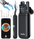 Flexible Ear Wax Removal Tool Camera, Wireless Ear Cleaner with 10MP HD Otoscope, Painless Tweezers, 12 Soft Tips, 3 Inspection Heads, Portable Earwax Removal Kit with Camera for Adults/Kids