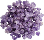 SUNYIK Natural Amethyst Rough Stone, Irregular Raw Crystal Point Loose Gemstone for Healing Reiki Jewelry Making Decoration 0.7”-1.5” 0.5lb (33-40 pcs)