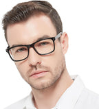 OCCI CHIARI Reading Glasses Men Fashion Rectangle Readers(1.0 1.25 1.5 1.75 2.0 2.25 2.5 2.75 3.0 3.5 4.0 5.0 6.0)