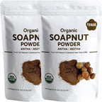 Organic Soapnut Powder (Reetha Powder) 16oz - Natural Organic Laundry Detergent - Multi-Use Hair, Skin & Household Cleanser - Plant-Based Cleanser, Shampoo & Conditioner by Iyasa Holistics