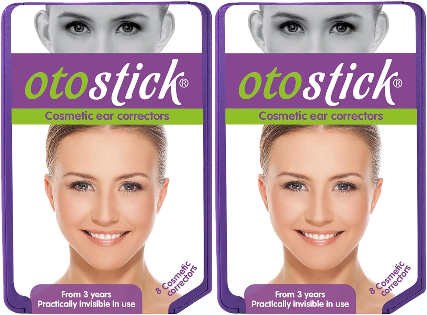 Otostick - 2 Pack 8 Count Cosmetic Discreet Protruding Ear Corrector - Corrective Ear Care Products for Ear Pinning without Surgery from 3 Years.