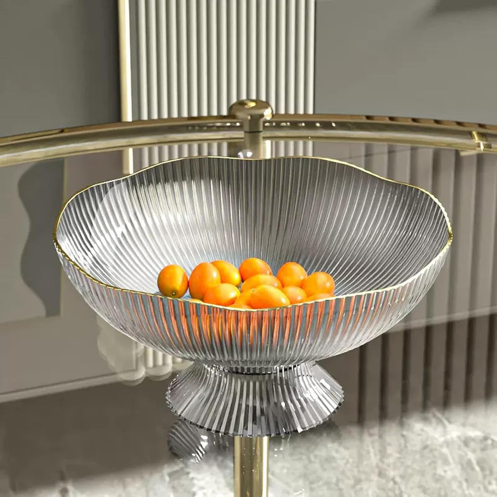 Fruit Bowls Fruit Tray Home Living Room Coffee Table Fruit Basket Candy Tray Snack Placement Tray Snack Tray with Base Fruit Basket (Color : Gris)