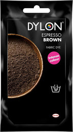Dylon Hand Dye, Fabric Dye Sachet for Clothes, Soft Furnishings and Projects, 50 g - Espresso Brown - Pack of 1