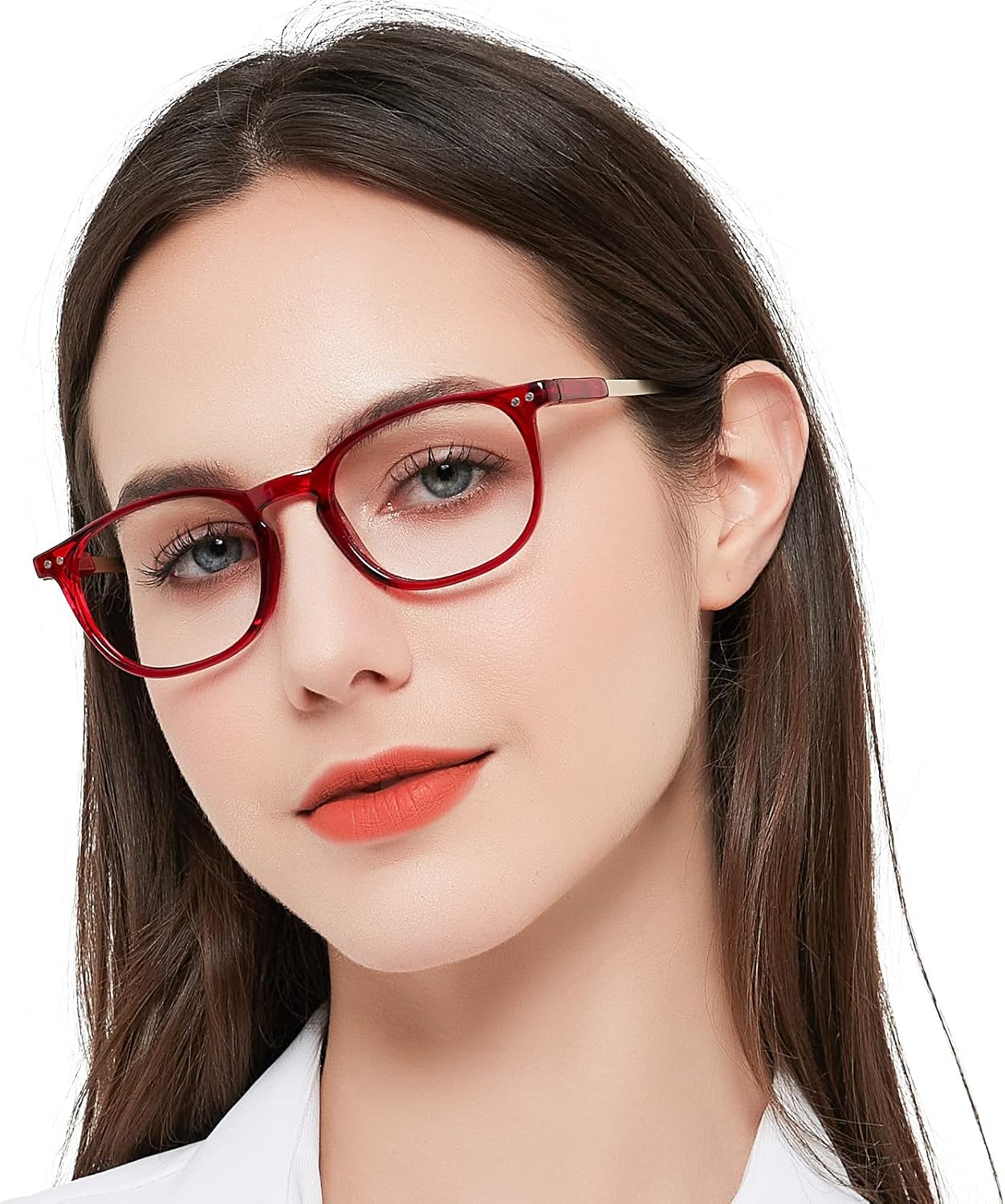 MARE AZZURO Blue Light Blocking Reading Glasses Women Cute Round Readers 1.0 1.25 1.5 1.75 2.0 2.25 2.5 2.75 3.0 3.5 4.0