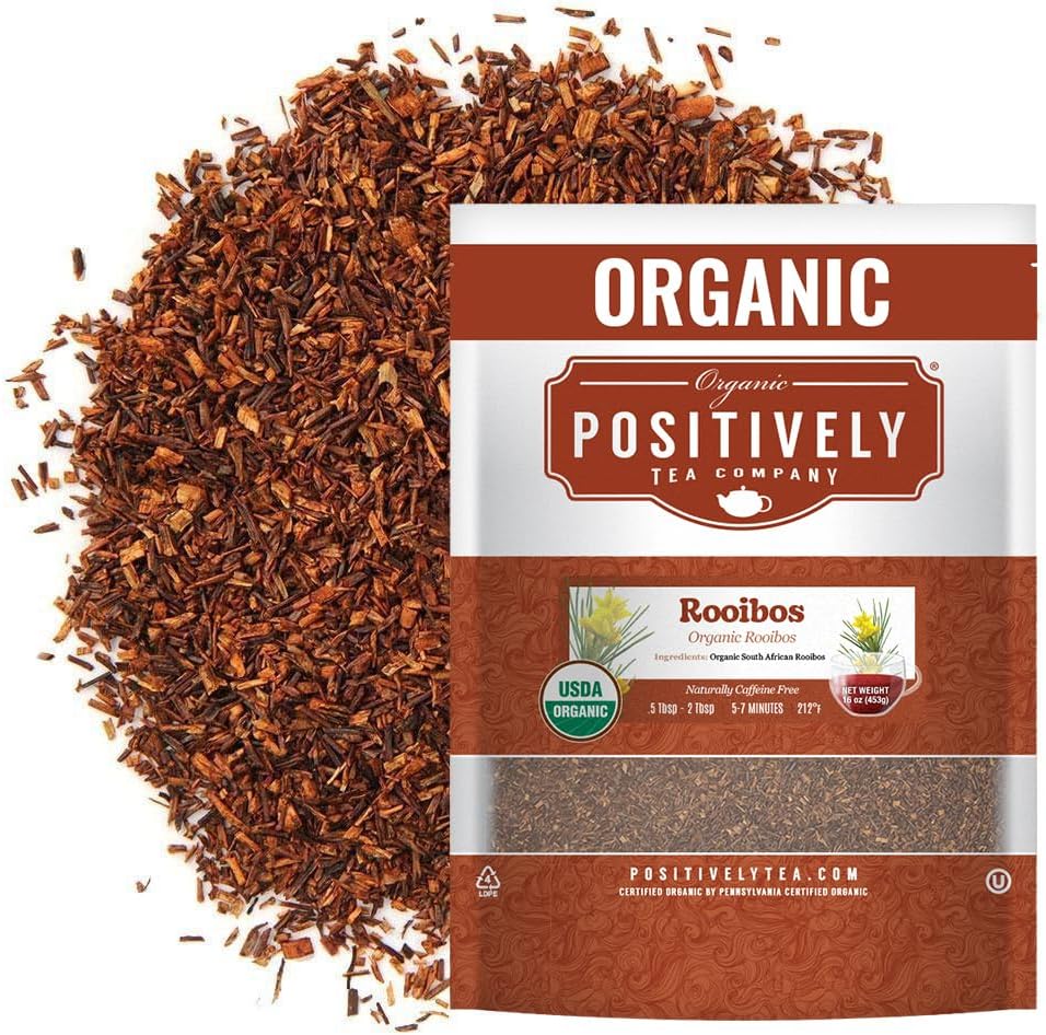 Organic Positively Tea Company, South African Rooibos Tea, Loose Leaf, 16 Ounce