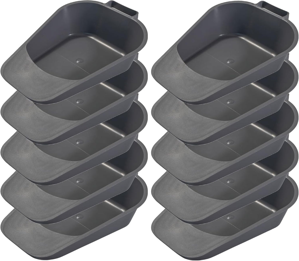 Vakly Fracture Bedpan (10 Pack) Portable Easy-Clean Plastic Bed Pan with Built-in Handle & Spill-Free Guard for Bed-Bound or Bedridden Patients, Home or Hospital Use