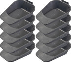 Vakly Fracture Bedpan (10 Pack) Portable Easy-Clean Plastic Bed Pan with Built-in Handle & Spill-Free Guard for Bed-Bound or Bedridden Patients, Home or Hospital Use