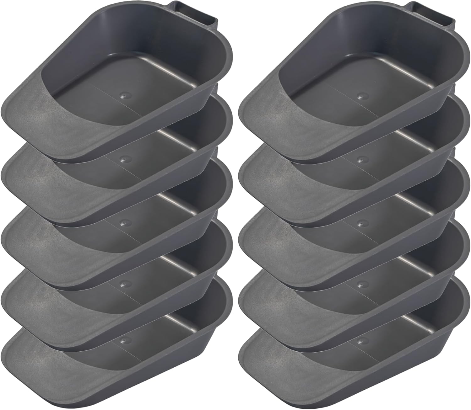 Vakly Fracture Bedpan (10 Pack) Portable Easy-Clean Plastic Bed Pan with Built-in Handle & Spill-Free Guard for Bed-Bound or Bedridden Patients, Home or Hospital Use