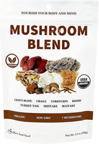 Cherie Sweet Heart 7 Mushroom Extract Powder – USDA Organic Superfood Blend with Lion's Mane, Reishi, Cordyceps, Maitake, Shiitake, Turkey Tail & Chaga – Vegan, Non-GMO, Gluten-Free – 3.5 oz