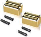 2 pack Professional Replacement Foil and Cutters for BaBylissPRO Barberology Double Foil Shaver, Compatible with BaBylissPRO Barberology FXFS2 Shaver，Gold