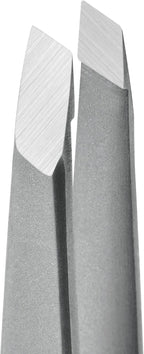Tweezers for Women Facial Hair, Slanted Eyebrow Tweezers for Plucking Ingrown Hair, Precision Tip Stainless Steel Hair Removal Tool, Includes Travel Case