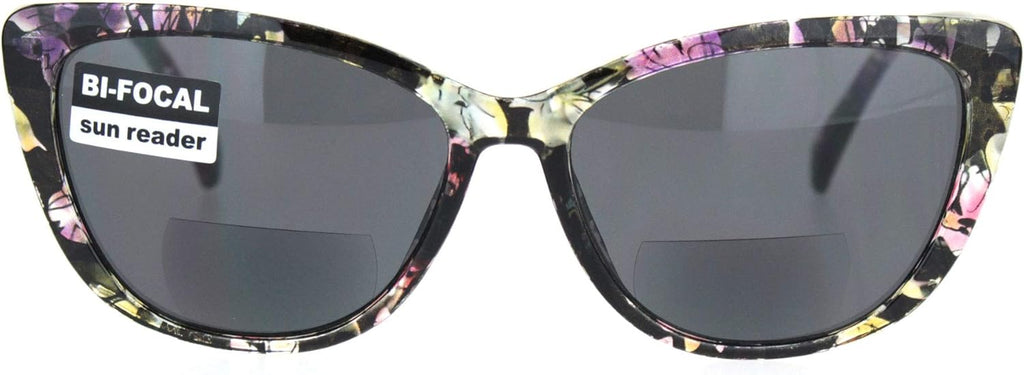 Womens Bi-focal Gothic Cat Eye Reading Sunglasses