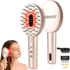3-in-1 Electric Scalp Massager with Hair Oil Applicator, Red & Blue Light Modes, Vibrating Massage Tool for Scalp/Face/Body Relaxation, Portable Hair Brush, Scalp Massage Comb for Home & Travel