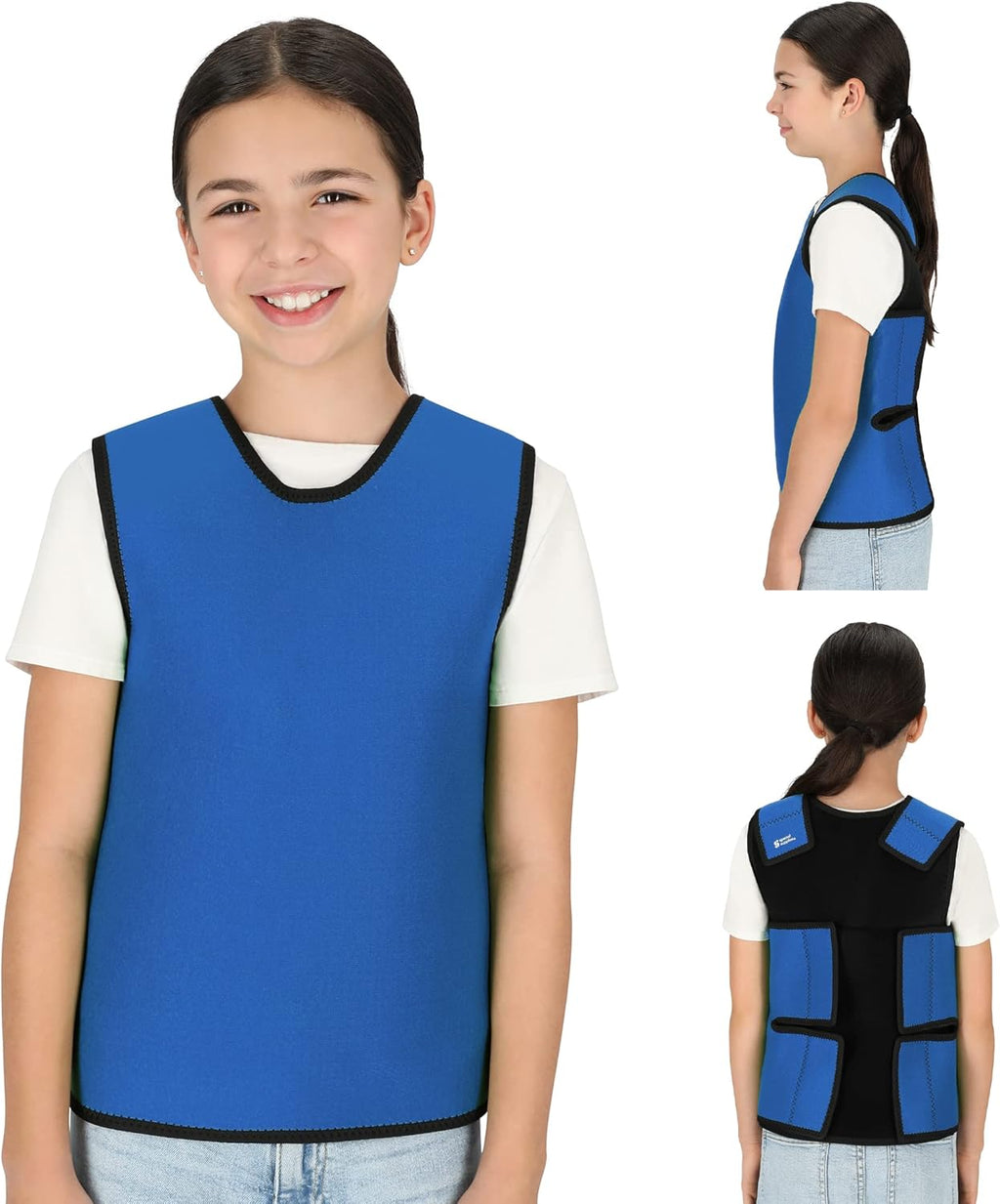 Special Supplies Sensory Compression Vest Deep Pressure Comfort (Blue, Meduim)
