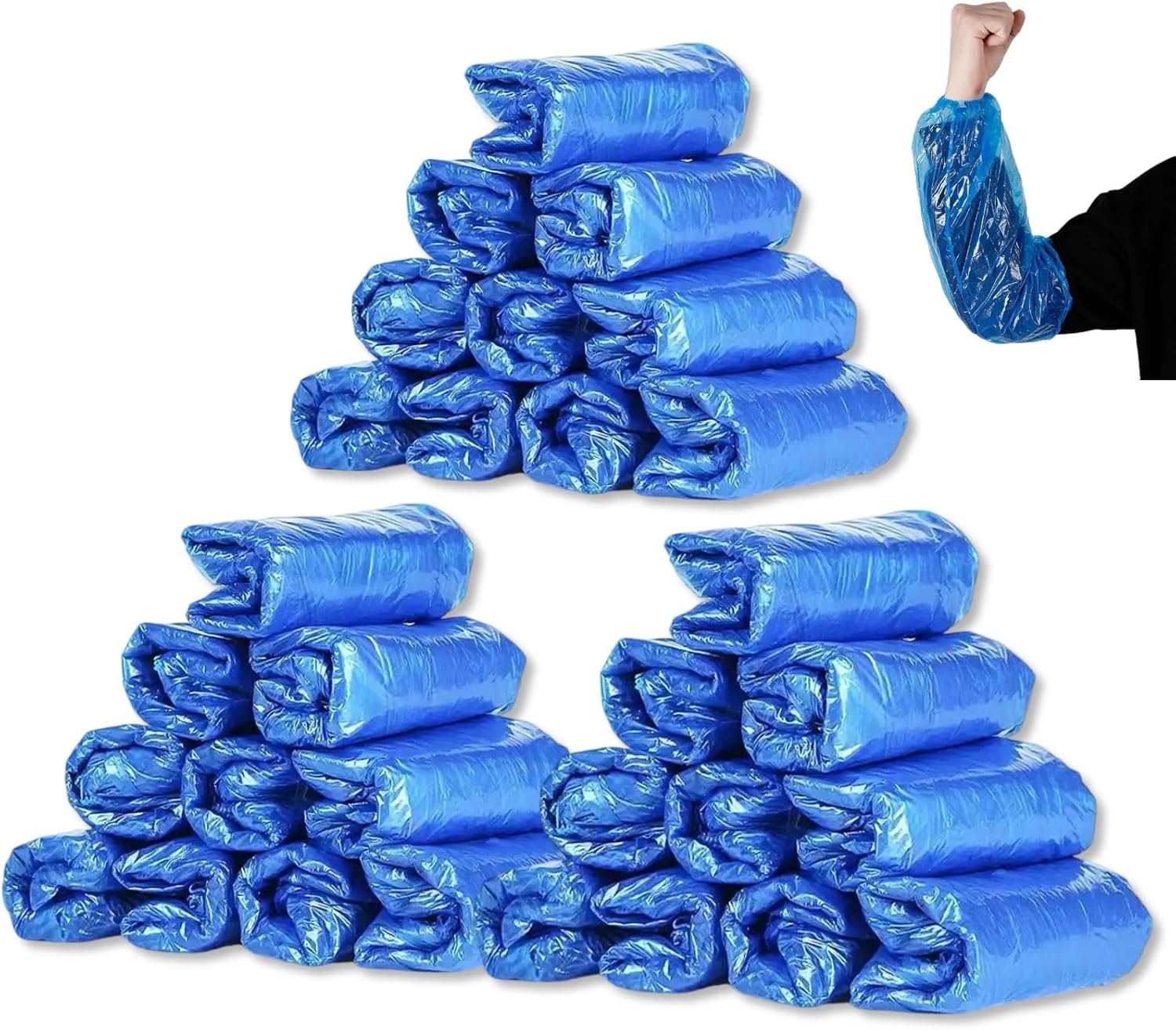 Disposable Arm Sleeves, 100 Pcs Waterproof Plastic Sleeve Protectors, Oilproof Oversleeves Covers