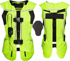Reflective Protective Airbag Vest Motorcycle Anti-Fall Vest 600D Canvas Fabric, Wear-Resistant and Breathable Washable (No CO2 Gas Cylinder) (Color : B Green, Size : 3X-Large)