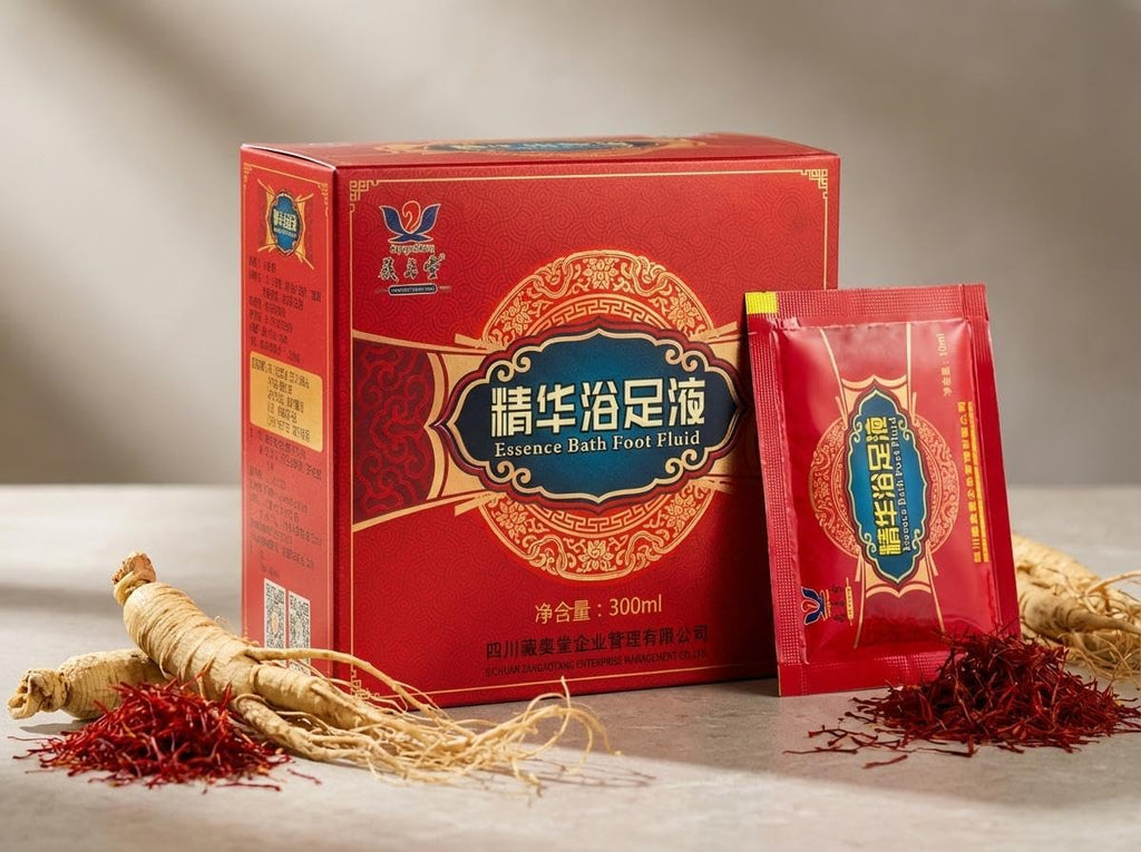 ZangAoTang Herbal Foot Soak - 30 Sachets (300ml) | Plant-Based Formula for Odor Control & Itch Relief | Tibetan Herbal Blend to Support Circulation & Relaxation