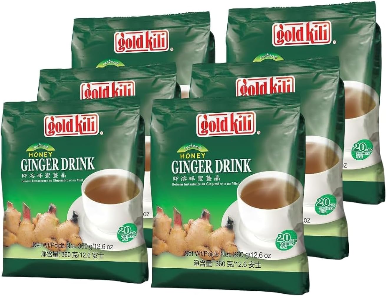 Ginger Drink -Gold Kili 120 Sachets Packed in 6 Bags