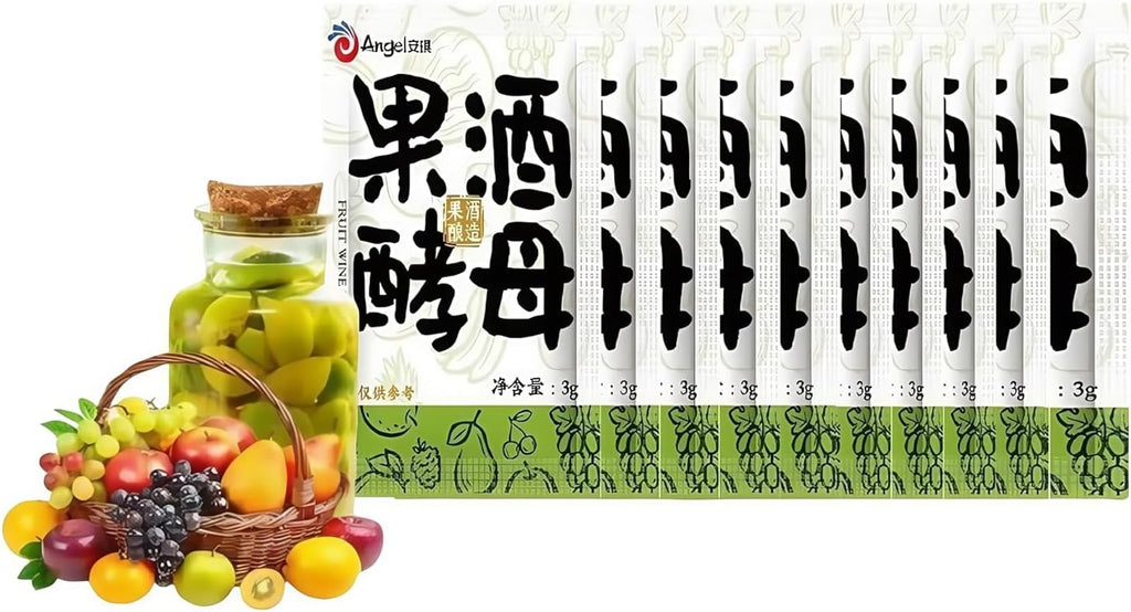Angel sweet wine yeast, fruit wine specific yeast, (3g/10 bags) 1.05oz 安琪酒酵母（3g/10袋）1.05oz
