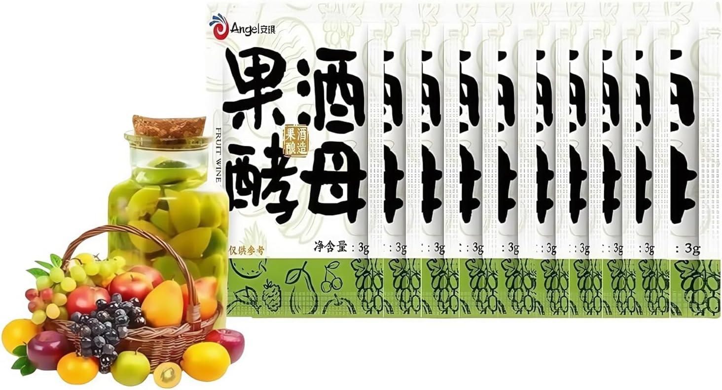 Angel sweet wine yeast, fruit wine specific yeast, (3g/10 bags) 1.05oz 安琪酒酵母（3g/10袋）1.05oz