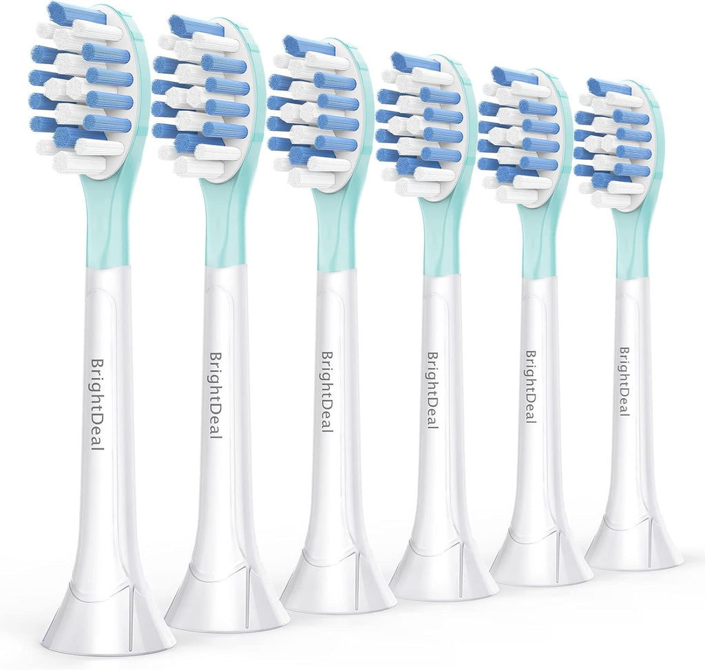 Replacement Heads for Philips Sonicare ProtectiveClean 4100 5100 6100 DiamondClean 9500 ExpertClean 7500 FlexCare HealthyWhite Electric Sonic Toothbrush C3 G3 W3 C2 G2 Brush, White, 6 Pack