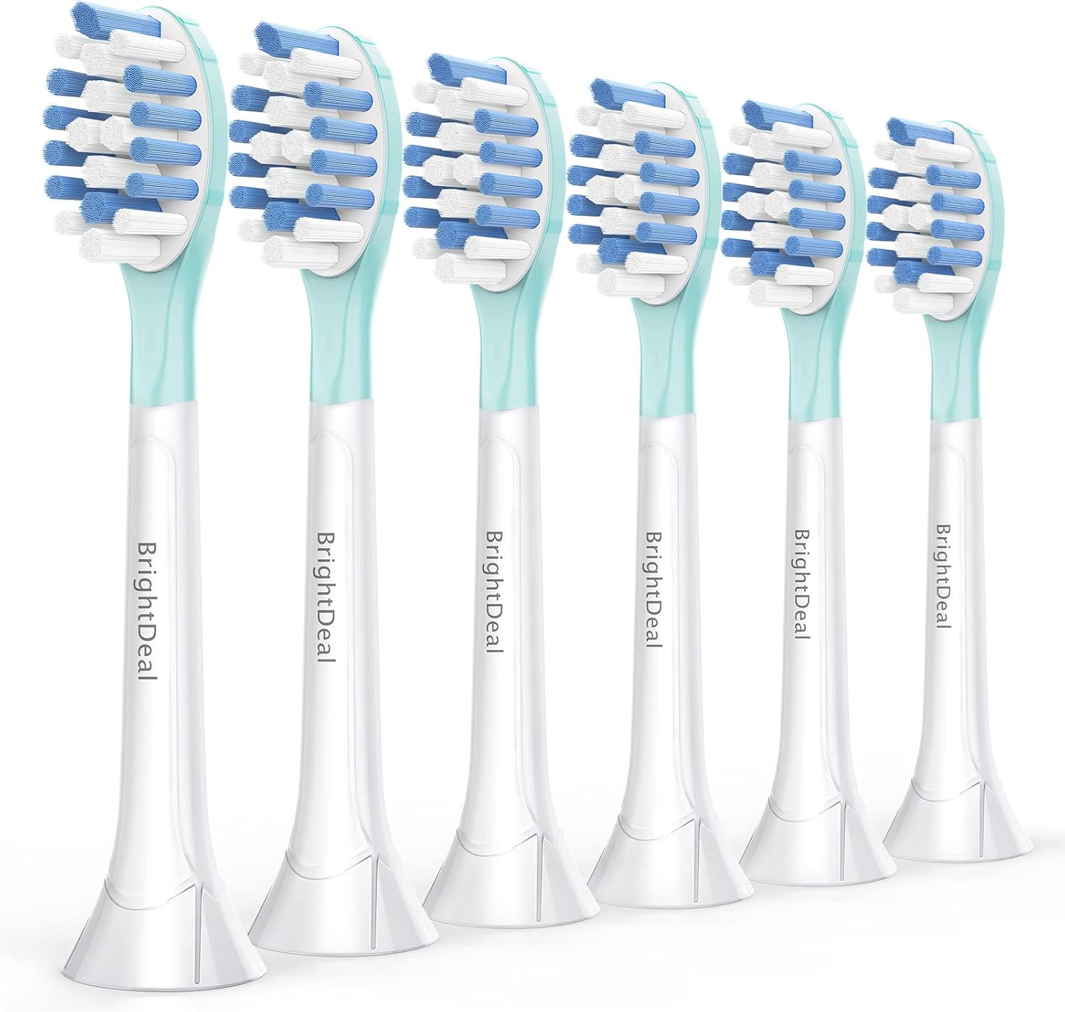 Replacement Heads for Philips Sonicare ProtectiveClean 4100 5100 6100 DiamondClean 9500 ExpertClean 7500 FlexCare HealthyWhite Electric Sonic Toothbrush C3 G3 W3 C2 G2 Brush, White, 6 Pack