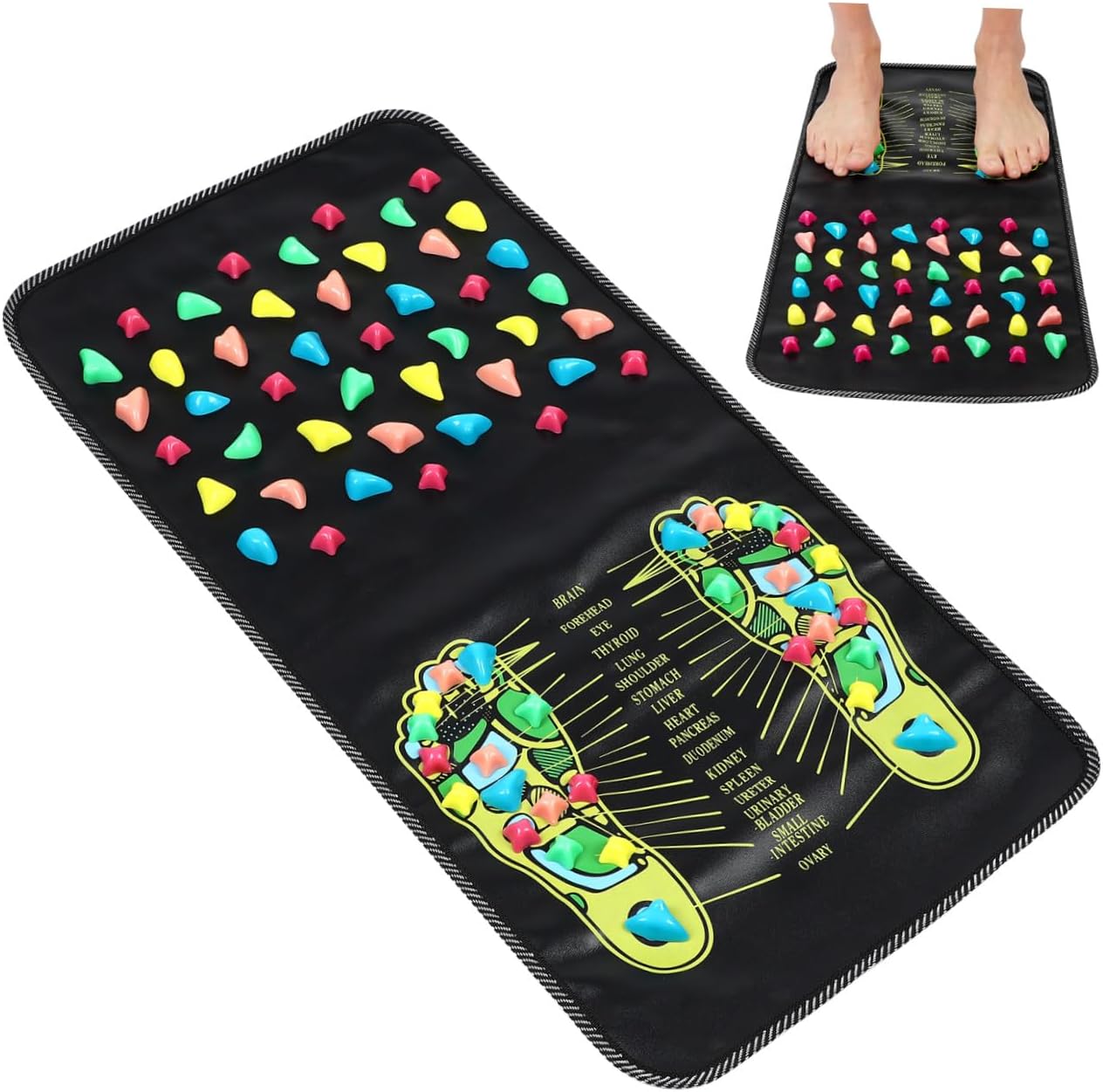 FRCOLOR 1pc Stone Foot for Home Use Reflexology Massage Tool for Tired and Smooth Edges