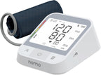 Nomo Smart Care Blood Pressure Monitor – Upper Arm Cuff with Bluetooth App Sync, Irregular Heartbeat Detection, WHO Risk Indicator, Dual User Profiles, Large Display, Batteries Included