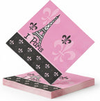Fun Express - Perfectly Paris Lunch Napkins for Birthday - Party Supplies - Print Tableware - Print Napkins - Birthday - 16 Pieces
