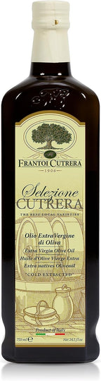 Frantoi Cutrera - Selezione - Extra Virgin Olive Oil from Italy, Sicilian Pure EVOO, Premium 2022/23 Early Harvest First Cold Pressed, Olive Oil High In Polyphenols, 24.5 Fl Oz (Pack of 1)