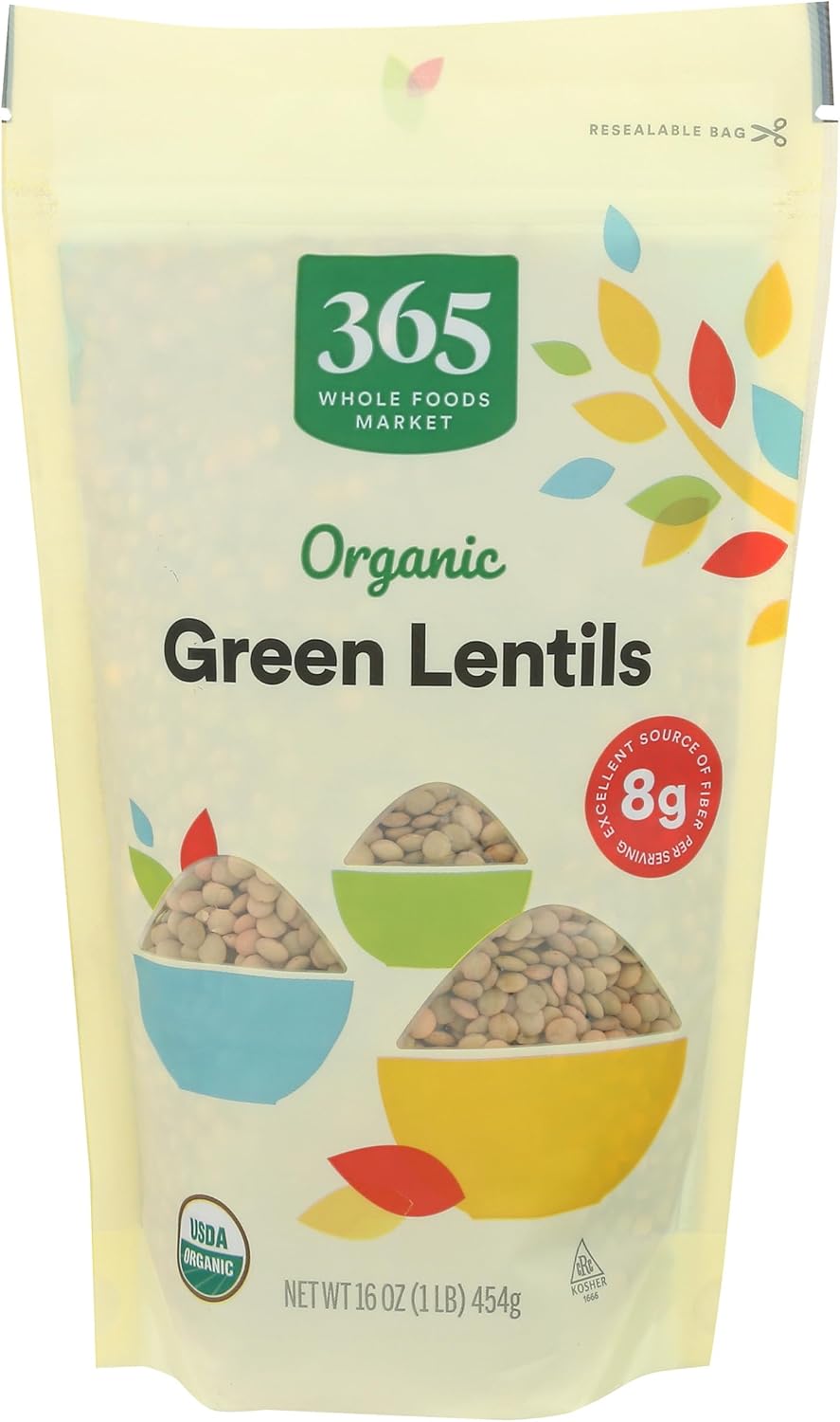 365 by Whole Foods Market, Organic Green Lentils, 16 Ounce
