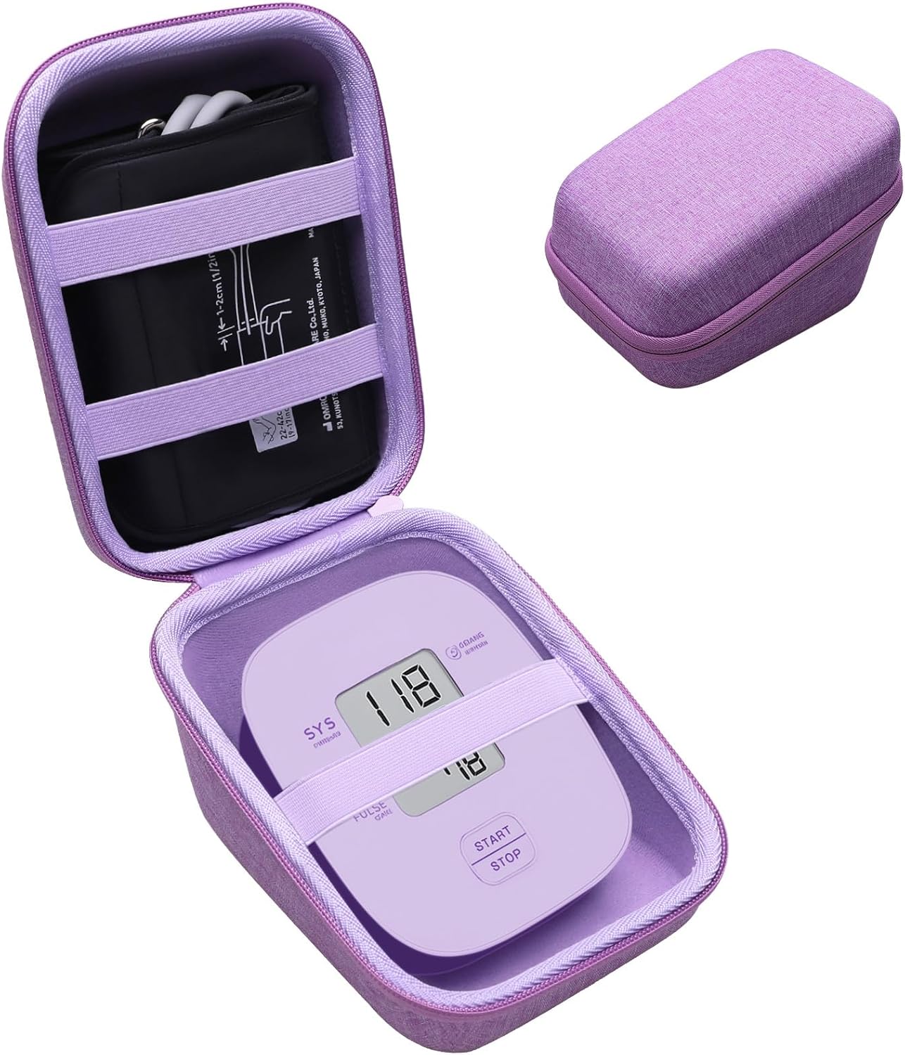 LTGEM Case Compatible with OMRON Bronze BP5100 / BP5000 / 5 Series BP742N / BP7200 Blood Pressure Monitor, Purple(Case Only)