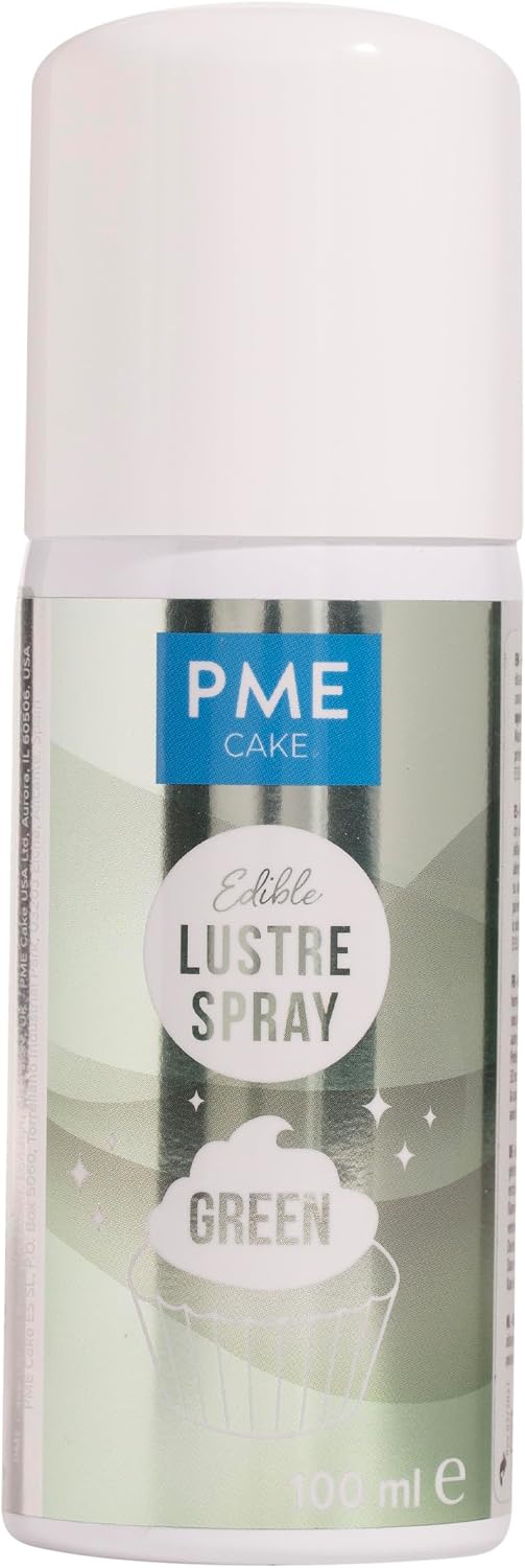 PME Edible Lustre Spray, Green, 3.3 Ounce