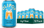 OLIPOP Prebiotic Soda Pop, Cream Soda, Pantry Pack Packed with Prebiotics, Fiber, and Botanicals, Gluten Free, GMO Free, 12oz (12-Cans)