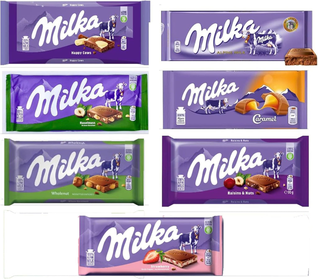 Milkaa European Chocolate Bars Variety Pack of 10 Bars (May be duplicates)