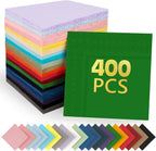 400 Pack Cocktail Napkin - 20 Pack × 20 Colors - Unfolded 10 x 10 Inch Disposable Napkin Paper for Cocktail Napkins, for Wedding, Birthday Party Dessert Wine Paper Napkins