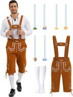 Mens Oktoberfest Costume Outfits Adult Bavarian Funny Halloween Costumes Set for Beer Festival Party