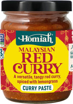 Homiah Red Curry Paste, 4 Oz – Vegan, Gluten-Free, Non-GMO Malaysian Curry Paste, Thai Essentials for Kitchen – Premium Red Thai Paste for Authentic Asian Dishes (1 Jar)