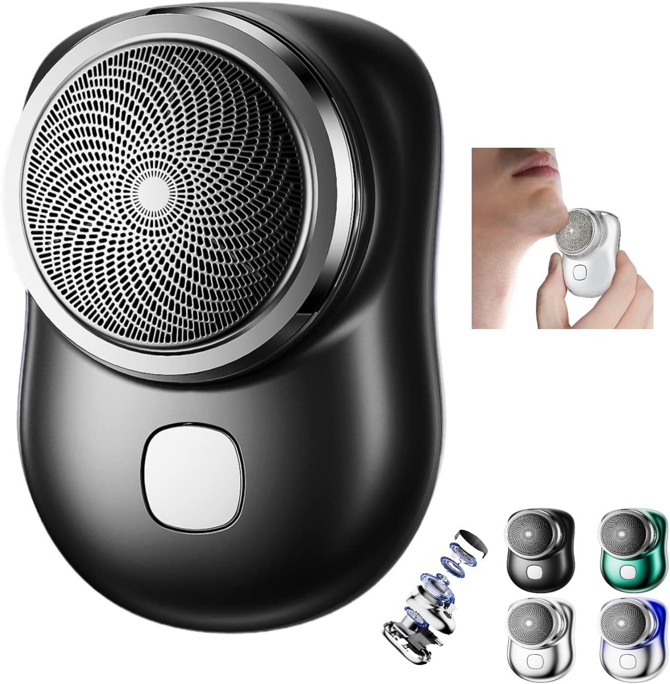 Mini Shaver Portable Electric Shaver, 2023 New Pocket Portable Electric Shave, Magic USB Mini Shaver Electric Razor For Men, Rechargeable Travel Razors For Men Electric Shaver For Shaving Face (Black)