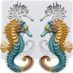 Seahorse Polymer Clay Mold Seahorse Silicone Molds for DIY Crafts Epoxy Resin Casting Air Dry Polymer Clay Plaster Jewelry Making