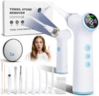 Electric Tonsil Stone Remover Vacuum – 8 Suction Levels with LED Light, Safety Pause Button & Oral Protection | High-Precision Tonsil Stone Removal Kit with 13 Attachments for Painless Cleaning