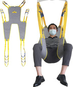 Toileting Sling Patient Lifter Equipment Bariatric Handicap Lift Commode Sling, for Patient Elderly, Universal Patient Lift Sling Transfer Belt with Helps,L